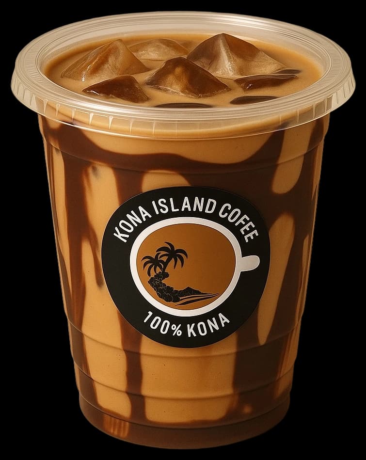 An iced Nutella Latte, chocolate-hazelnut swirled through espresso and milk over ice.